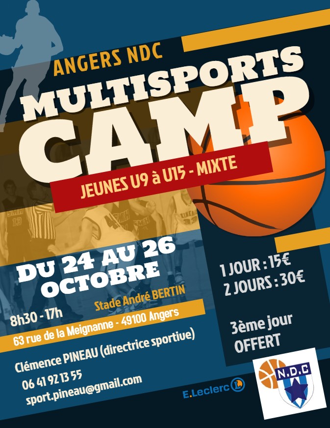 Camp NDC multisports vacances de la Toussaint 2018